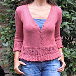 MiniRobe in Jardin Ruffled Cardigan di Grignasco Mousse